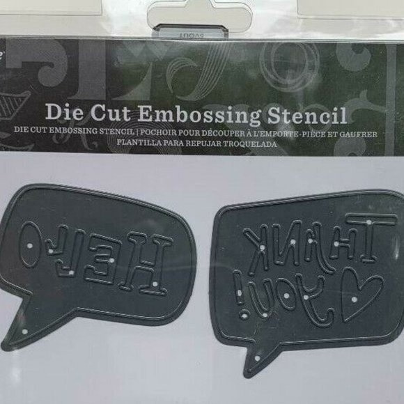 Die Cut Embossing Stencil Hello Thank You Paper Crafts Scrapbook Card Ma… - Picture 2 of 7